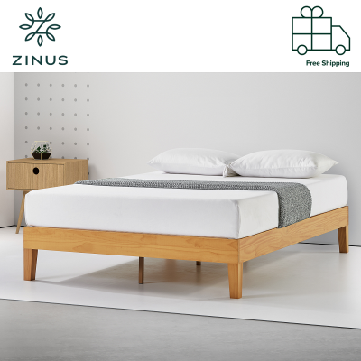 Zinus 14英寸豪华木平台天然床（底座）-单人床、超单人床、大号床